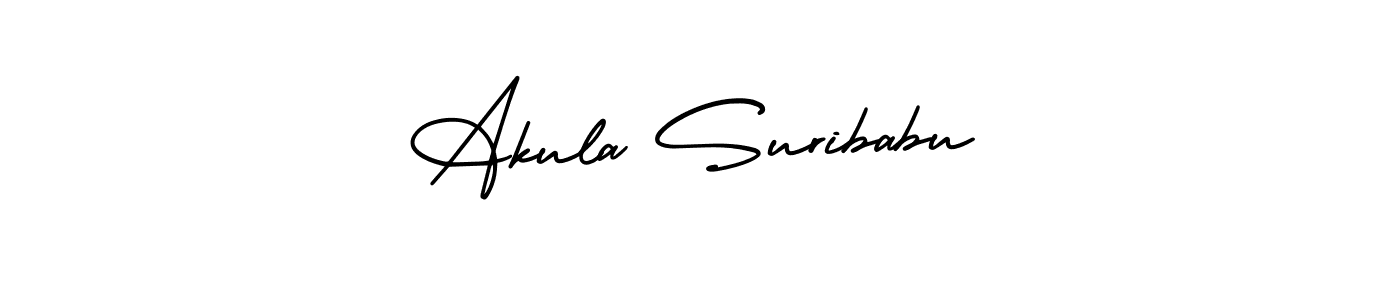 Design your own signature with our free online signature maker. With this signature software, you can create a handwritten (AmerikaSignatureDemo-Regular) signature for name Akula Suribabu. Akula Suribabu signature style 3 images and pictures png