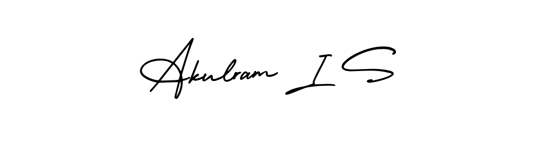 if you are searching for the best signature style for your name Akulram I S. so please give up your signature search. here we have designed multiple signature styles  using AmerikaSignatureDemo-Regular. Akulram I S signature style 3 images and pictures png