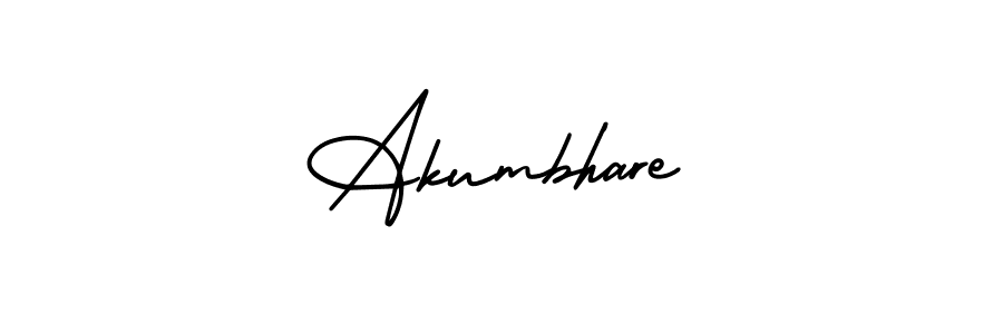 Also You can easily find your signature by using the search form. We will create Akumbhare name handwritten signature images for you free of cost using AmerikaSignatureDemo-Regular sign style. Akumbhare signature style 3 images and pictures png