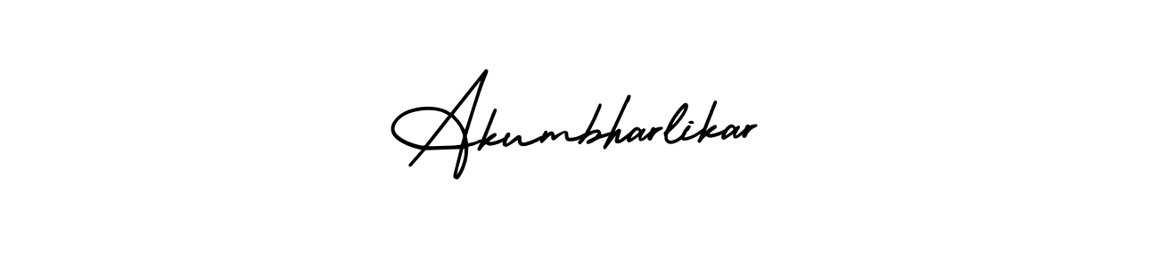 Design your own signature with our free online signature maker. With this signature software, you can create a handwritten (AmerikaSignatureDemo-Regular) signature for name Akumbharlikar. Akumbharlikar signature style 3 images and pictures png