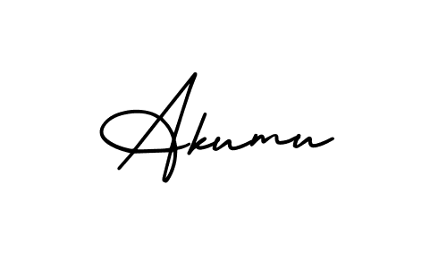 Use a signature maker to create a handwritten signature online. With this signature software, you can design (AmerikaSignatureDemo-Regular) your own signature for name Akumu. Akumu signature style 3 images and pictures png