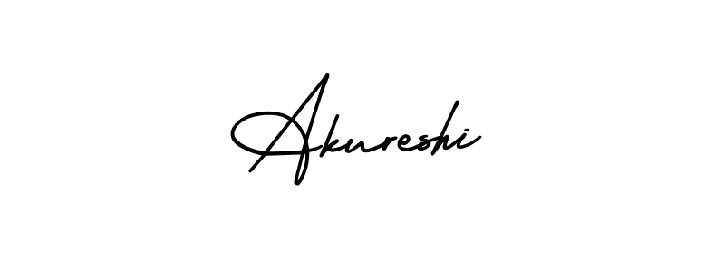 Similarly AmerikaSignatureDemo-Regular is the best handwritten signature design. Signature creator online .You can use it as an online autograph creator for name Akureshi. Akureshi signature style 3 images and pictures png