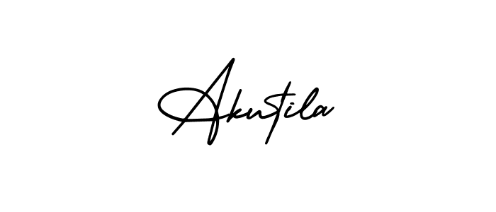 Akutila stylish signature style. Best Handwritten Sign (AmerikaSignatureDemo-Regular) for my name. Handwritten Signature Collection Ideas for my name Akutila. Akutila signature style 3 images and pictures png