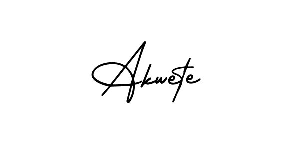 Use a signature maker to create a handwritten signature online. With this signature software, you can design (AmerikaSignatureDemo-Regular) your own signature for name Akwete. Akwete signature style 3 images and pictures png