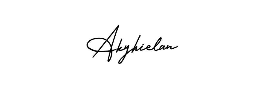 Use a signature maker to create a handwritten signature online. With this signature software, you can design (AmerikaSignatureDemo-Regular) your own signature for name Akyhielan. Akyhielan signature style 3 images and pictures png