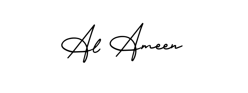 You should practise on your own different ways (AmerikaSignatureDemo-Regular) to write your name (Al Ameen) in signature. don't let someone else do it for you. Al Ameen signature style 3 images and pictures png