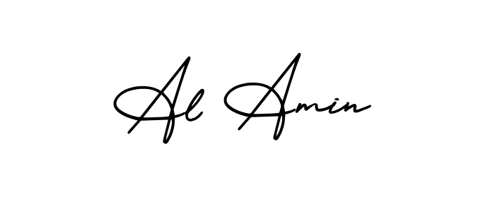 Use a signature maker to create a handwritten signature online. With this signature software, you can design (AmerikaSignatureDemo-Regular) your own signature for name Al Amin. Al Amin signature style 3 images and pictures png