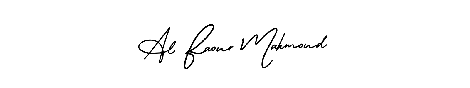 Also You can easily find your signature by using the search form. We will create Al Faour Mahmoud name handwritten signature images for you free of cost using AmerikaSignatureDemo-Regular sign style. Al Faour Mahmoud signature style 3 images and pictures png