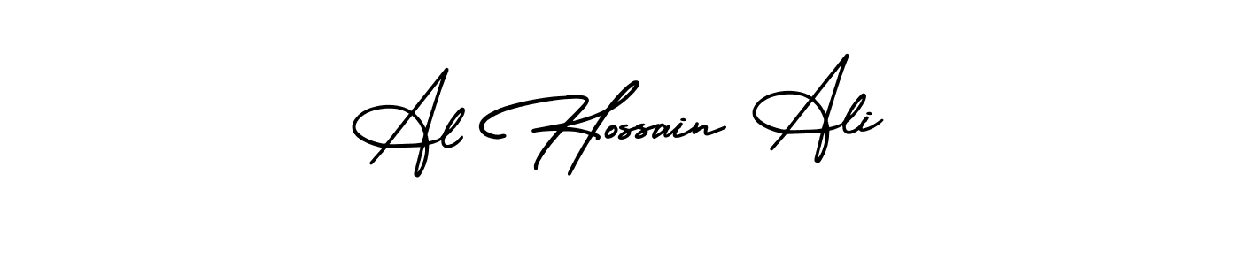 Also You can easily find your signature by using the search form. We will create Al Hossain Ali name handwritten signature images for you free of cost using AmerikaSignatureDemo-Regular sign style. Al Hossain Ali signature style 3 images and pictures png
