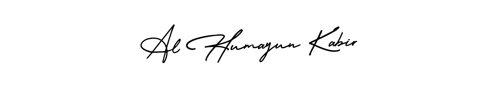 The best way (AmerikaSignatureDemo-Regular) to make a short signature is to pick only two or three words in your name. The name Al Humayun Kabir include a total of six letters. For converting this name. Al Humayun Kabir signature style 3 images and pictures png