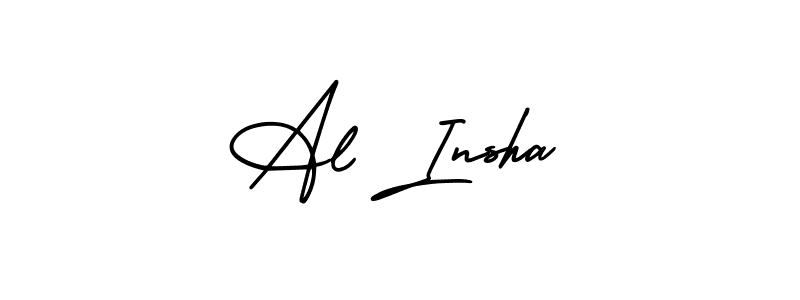 Create a beautiful signature design for name Al Insha. With this signature (AmerikaSignatureDemo-Regular) fonts, you can make a handwritten signature for free. Al Insha signature style 3 images and pictures png