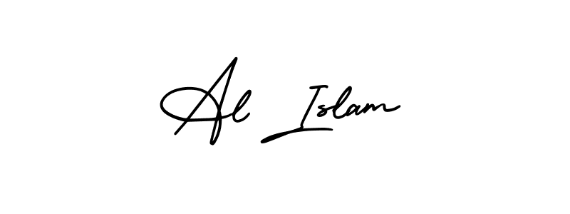 How to Draw Al Islam signature style? AmerikaSignatureDemo-Regular is a latest design signature styles for name Al Islam. Al Islam signature style 3 images and pictures png