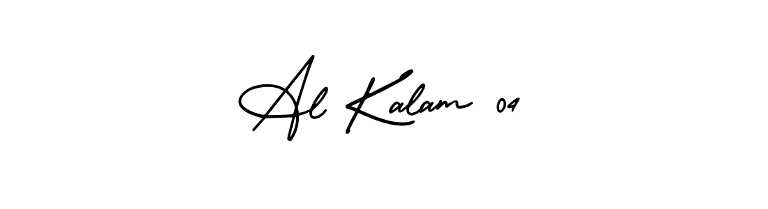 The best way (AmerikaSignatureDemo-Regular) to make a short signature is to pick only two or three words in your name. The name Al Kalam 04 include a total of six letters. For converting this name. Al Kalam 04 signature style 3 images and pictures png