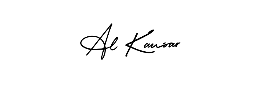 You should practise on your own different ways (AmerikaSignatureDemo-Regular) to write your name (Al Kausar) in signature. don't let someone else do it for you. Al Kausar signature style 3 images and pictures png