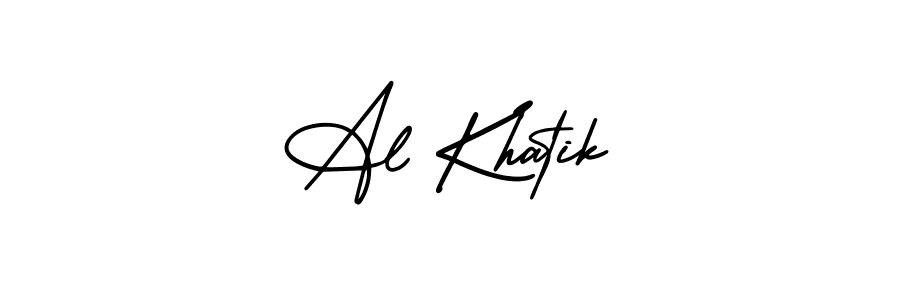 AmerikaSignatureDemo-Regular is a professional signature style that is perfect for those who want to add a touch of class to their signature. It is also a great choice for those who want to make their signature more unique. Get Al Khatik name to fancy signature for free. Al Khatik signature style 3 images and pictures png