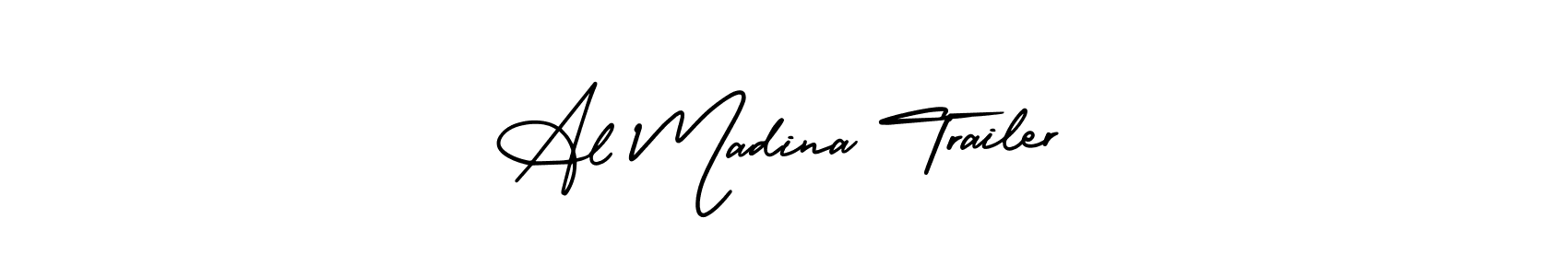 Create a beautiful signature design for name Al Madina Trailer. With this signature (AmerikaSignatureDemo-Regular) fonts, you can make a handwritten signature for free. Al Madina Trailer signature style 3 images and pictures png