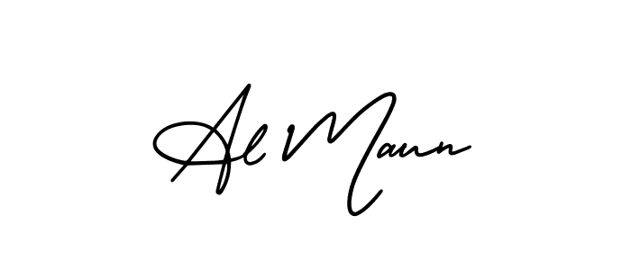 Also we have Al Maun name is the best signature style. Create professional handwritten signature collection using AmerikaSignatureDemo-Regular autograph style. Al Maun signature style 3 images and pictures png