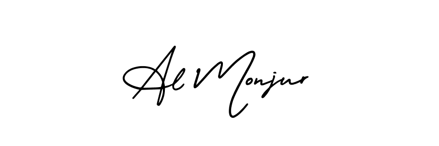 Make a beautiful signature design for name Al Monjur. With this signature (AmerikaSignatureDemo-Regular) style, you can create a handwritten signature for free. Al Monjur signature style 3 images and pictures png