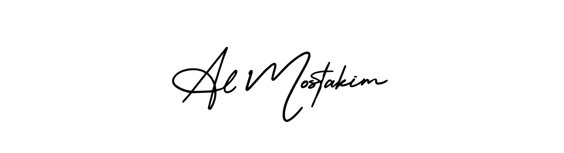 Al Mostakim stylish signature style. Best Handwritten Sign (AmerikaSignatureDemo-Regular) for my name. Handwritten Signature Collection Ideas for my name Al Mostakim. Al Mostakim signature style 3 images and pictures png