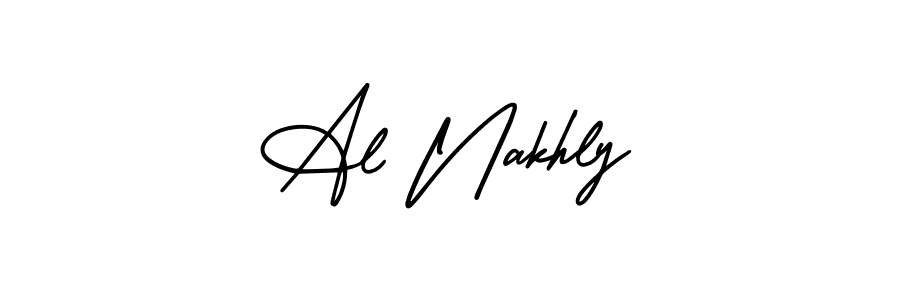 How to make Al Nakhly name signature. Use AmerikaSignatureDemo-Regular style for creating short signs online. This is the latest handwritten sign. Al Nakhly signature style 3 images and pictures png