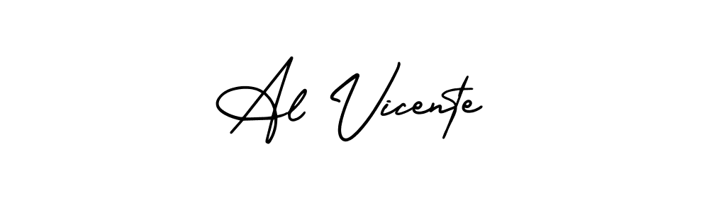 You should practise on your own different ways (AmerikaSignatureDemo-Regular) to write your name (Al Vicente) in signature. don't let someone else do it for you. Al Vicente signature style 3 images and pictures png
