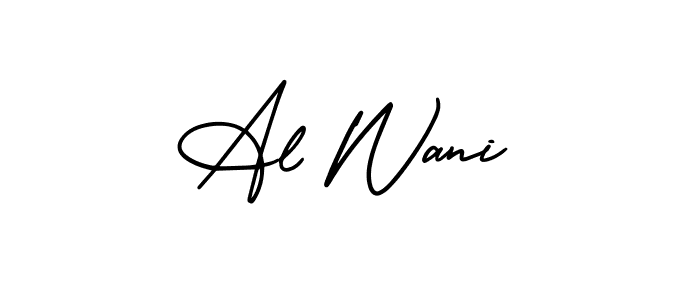 Design your own signature with our free online signature maker. With this signature software, you can create a handwritten (AmerikaSignatureDemo-Regular) signature for name Al Wani. Al Wani signature style 3 images and pictures png
