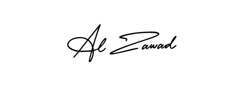 Use a signature maker to create a handwritten signature online. With this signature software, you can design (AmerikaSignatureDemo-Regular) your own signature for name Al Zawad. Al Zawad signature style 3 images and pictures png