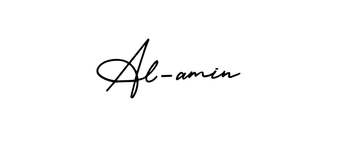 How to make Al-amin signature? AmerikaSignatureDemo-Regular is a professional autograph style. Create handwritten signature for Al-amin name. Al-amin signature style 3 images and pictures png