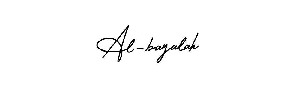 AmerikaSignatureDemo-Regular is a professional signature style that is perfect for those who want to add a touch of class to their signature. It is also a great choice for those who want to make their signature more unique. Get Al-bayalah name to fancy signature for free. Al-bayalah signature style 3 images and pictures png