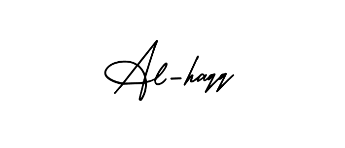 Design your own signature with our free online signature maker. With this signature software, you can create a handwritten (AmerikaSignatureDemo-Regular) signature for name Al-haqq. Al-haqq signature style 3 images and pictures png