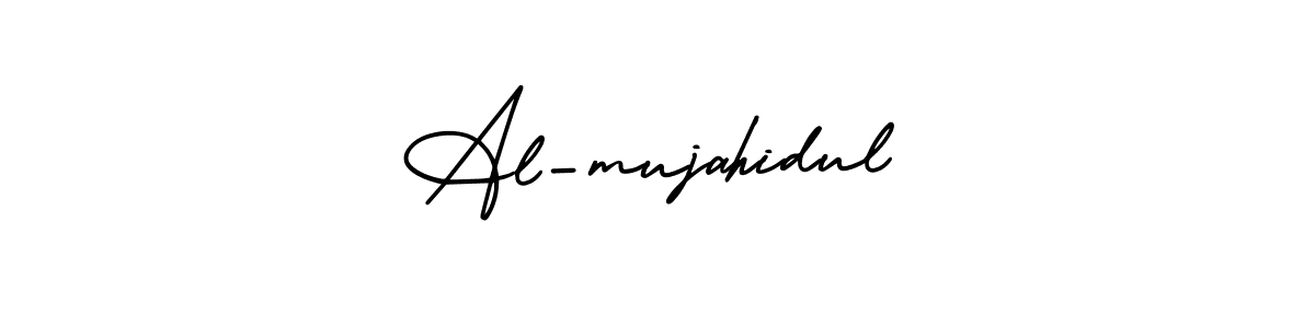 if you are searching for the best signature style for your name Al-mujahidul. so please give up your signature search. here we have designed multiple signature styles  using AmerikaSignatureDemo-Regular. Al-mujahidul signature style 3 images and pictures png