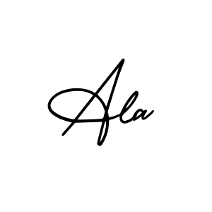 Create a beautiful signature design for name Ala. With this signature (AmerikaSignatureDemo-Regular) fonts, you can make a handwritten signature for free. Ala signature style 3 images and pictures png