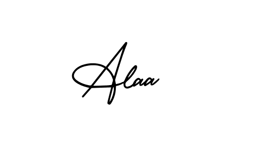 Alaa  stylish signature style. Best Handwritten Sign (AmerikaSignatureDemo-Regular) for my name. Handwritten Signature Collection Ideas for my name Alaa . Alaa  signature style 3 images and pictures png