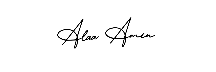 if you are searching for the best signature style for your name Alaa Amin. so please give up your signature search. here we have designed multiple signature styles  using AmerikaSignatureDemo-Regular. Alaa Amin signature style 3 images and pictures png