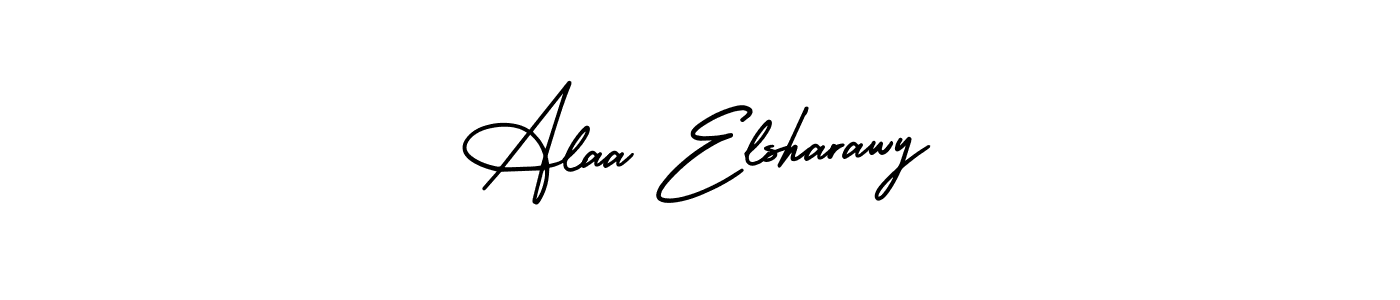 Use a signature maker to create a handwritten signature online. With this signature software, you can design (AmerikaSignatureDemo-Regular) your own signature for name Alaa Elsharawy. Alaa Elsharawy signature style 3 images and pictures png