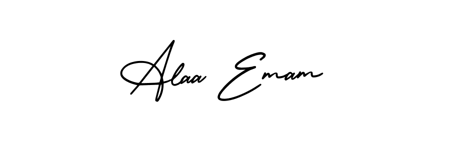 AmerikaSignatureDemo-Regular is a professional signature style that is perfect for those who want to add a touch of class to their signature. It is also a great choice for those who want to make their signature more unique. Get Alaa Emam name to fancy signature for free. Alaa Emam signature style 3 images and pictures png