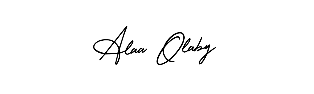 Alaa Olaby stylish signature style. Best Handwritten Sign (AmerikaSignatureDemo-Regular) for my name. Handwritten Signature Collection Ideas for my name Alaa Olaby. Alaa Olaby signature style 3 images and pictures png