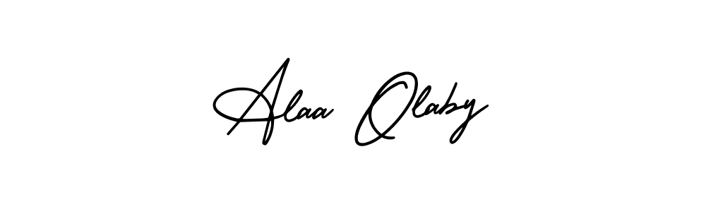 Also You can easily find your signature by using the search form. We will create Alaa Olaby name handwritten signature images for you free of cost using AmerikaSignatureDemo-Regular sign style. Alaa Olaby signature style 3 images and pictures png