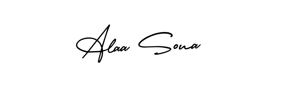 Create a beautiful signature design for name Alaa Soua. With this signature (AmerikaSignatureDemo-Regular) fonts, you can make a handwritten signature for free. Alaa Soua signature style 3 images and pictures png