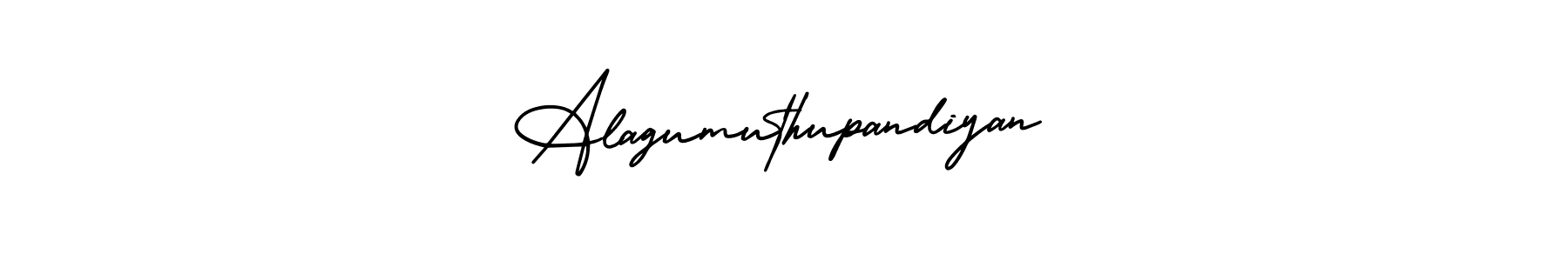 How to make Alagumuthupandiyan name signature. Use AmerikaSignatureDemo-Regular style for creating short signs online. This is the latest handwritten sign. Alagumuthupandiyan signature style 3 images and pictures png