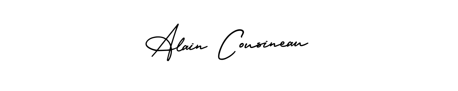 It looks lik you need a new signature style for name Alain Cousineau. Design unique handwritten (AmerikaSignatureDemo-Regular) signature with our free signature maker in just a few clicks. Alain Cousineau signature style 3 images and pictures png