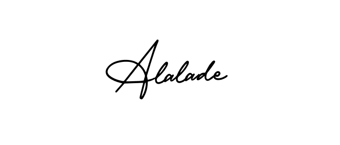 AmerikaSignatureDemo-Regular is a professional signature style that is perfect for those who want to add a touch of class to their signature. It is also a great choice for those who want to make their signature more unique. Get Alalade name to fancy signature for free. Alalade signature style 3 images and pictures png