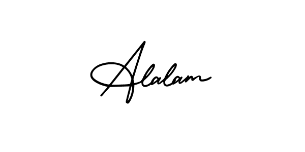 How to make Alalam signature? AmerikaSignatureDemo-Regular is a professional autograph style. Create handwritten signature for Alalam name. Alalam signature style 3 images and pictures png
