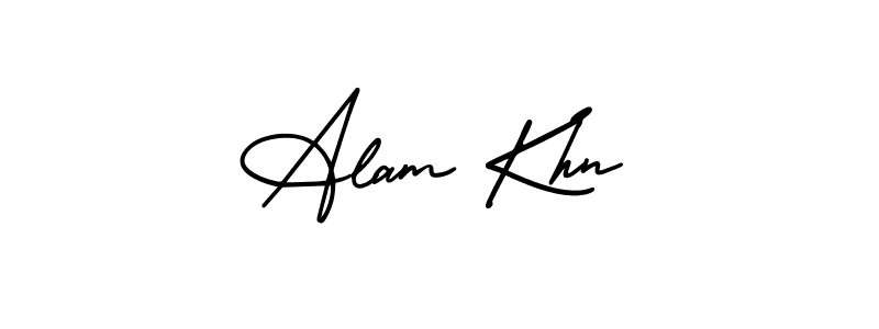 Alam Khn stylish signature style. Best Handwritten Sign (AmerikaSignatureDemo-Regular) for my name. Handwritten Signature Collection Ideas for my name Alam Khn. Alam Khn signature style 3 images and pictures png