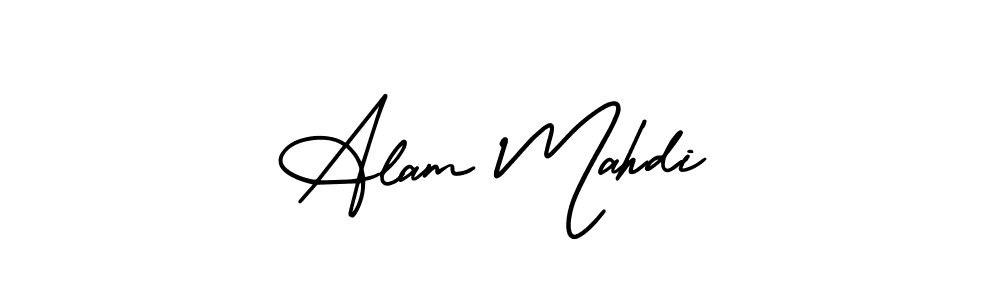 Make a beautiful signature design for name Alam Mahdi. With this signature (AmerikaSignatureDemo-Regular) style, you can create a handwritten signature for free. Alam Mahdi signature style 3 images and pictures png