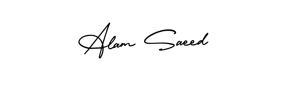 How to Draw Alam Saeed signature style? AmerikaSignatureDemo-Regular is a latest design signature styles for name Alam Saeed. Alam Saeed signature style 3 images and pictures png