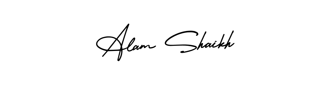 Make a short Alam Shaikh signature style. Manage your documents anywhere anytime using AmerikaSignatureDemo-Regular. Create and add eSignatures, submit forms, share and send files easily. Alam Shaikh signature style 3 images and pictures png