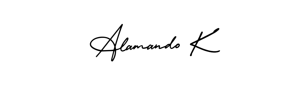 Best and Professional Signature Style for Alamando K. AmerikaSignatureDemo-Regular Best Signature Style Collection. Alamando K signature style 3 images and pictures png
