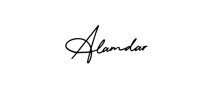This is the best signature style for the Alamdar name. Also you like these signature font (AmerikaSignatureDemo-Regular). Mix name signature. Alamdar signature style 3 images and pictures png
