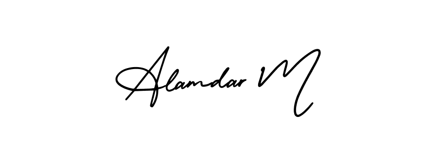 Create a beautiful signature design for name Alamdar M. With this signature (AmerikaSignatureDemo-Regular) fonts, you can make a handwritten signature for free. Alamdar M signature style 3 images and pictures png